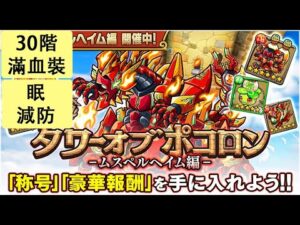 【ポコダン】 波可龍迷宮 — 2代火塔 ムスペルヘイム編 — 30階 (滿血裝)
