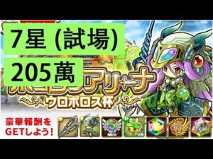 【ポコダン】 波可龍迷宮 — 【ポコロンアリーナ】ウロボロス杯 永劫龍 (復刻) — 7星部門 (試場 205萬)
