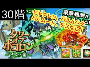 【ポコダン】ナラク編30階 適性キャラが少なくて大変でした!【タワーオブポコロン】